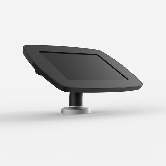 Bouncepad Swivel Desk - A secure rotating tablet & iPad desk mount in black.
