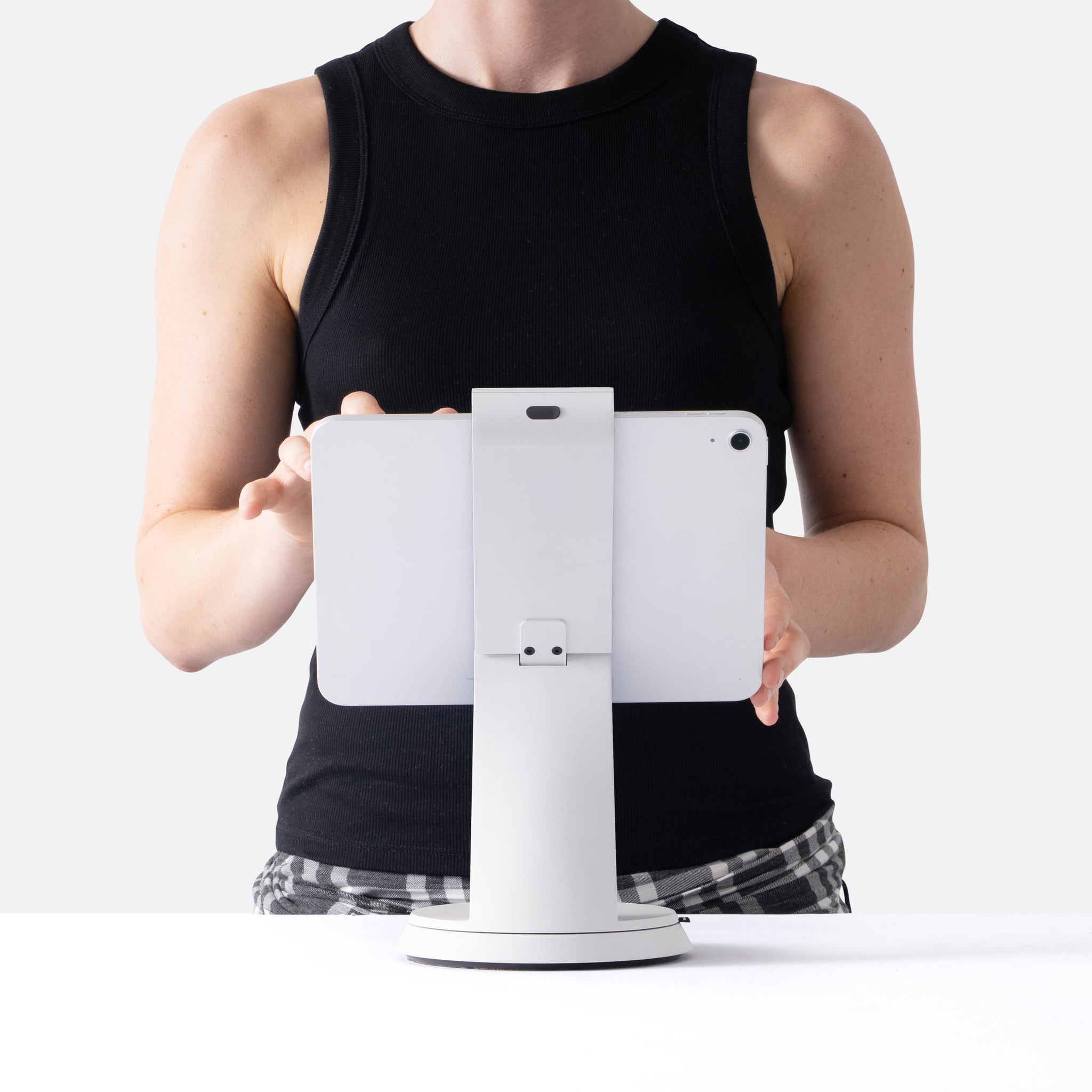 Secure Tablet & iPad Visitor Registration Stand | Bouncepad Eddy White