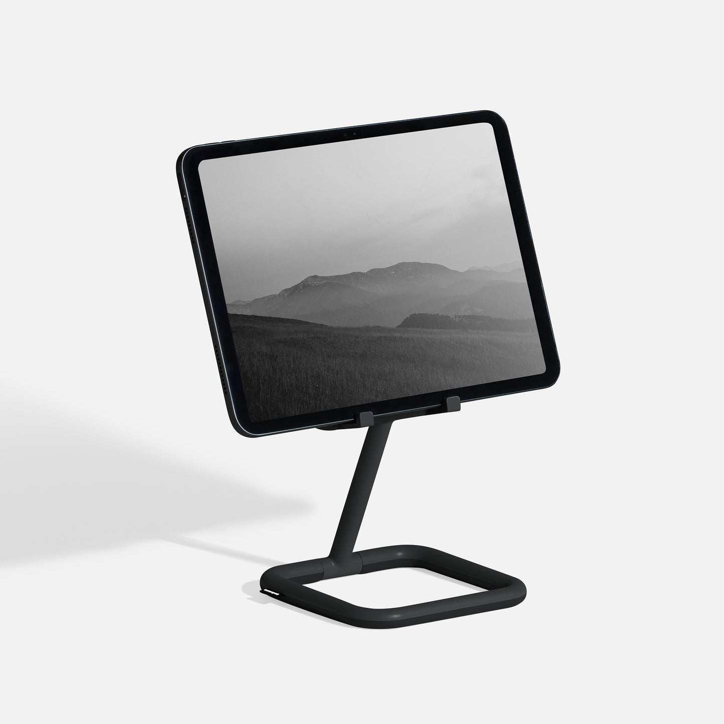Adjustable tablet stand in black - Bouncepad Go