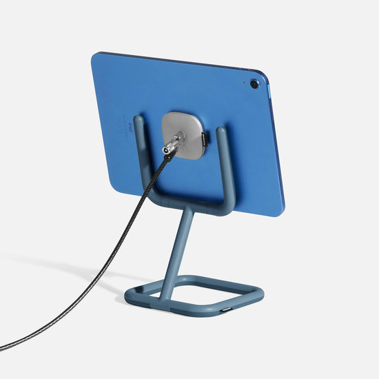 Adjustable tablet stand in blue - Bouncepad Go