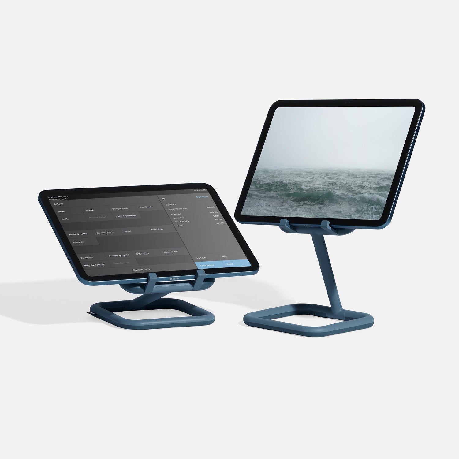 Adjustable tablet stand in blue - Bouncepad Go