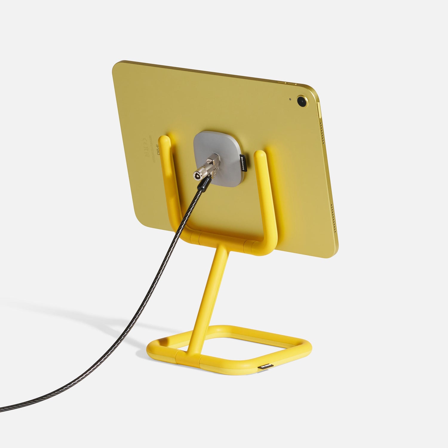 Adjustable tablet stand in yellow - Bouncepad Go